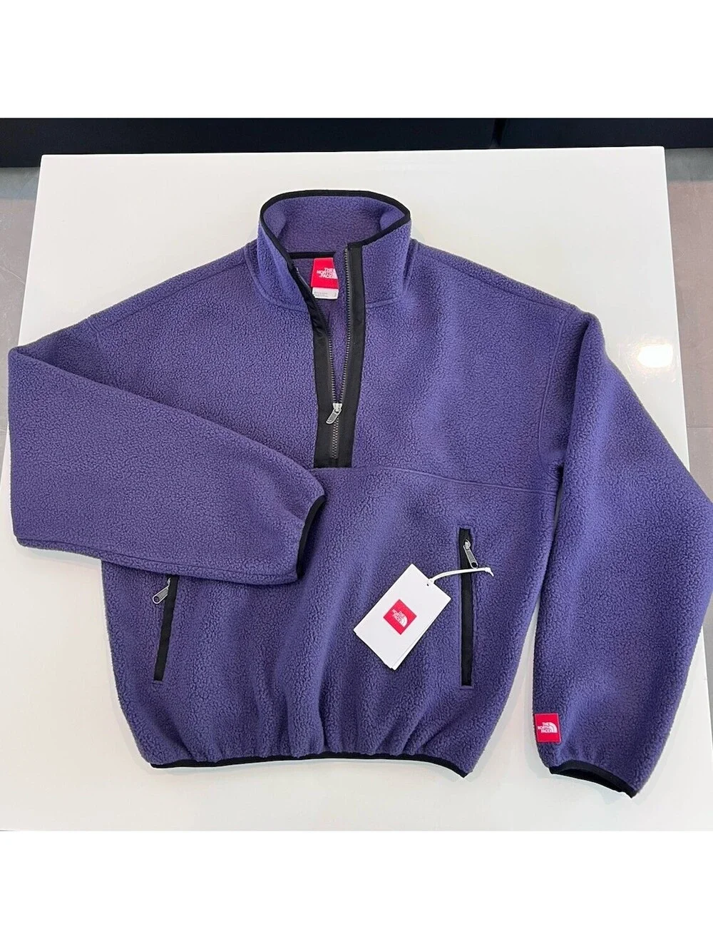 $175 The North Face Rare Pullover Fleece Jacket 1/2 Zip Enternal Purple Small
